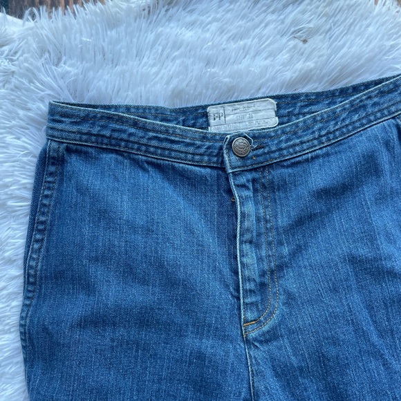 Free People Ray of Sunshine Flare Jeans in Dark Blue - Picture 7 of 10